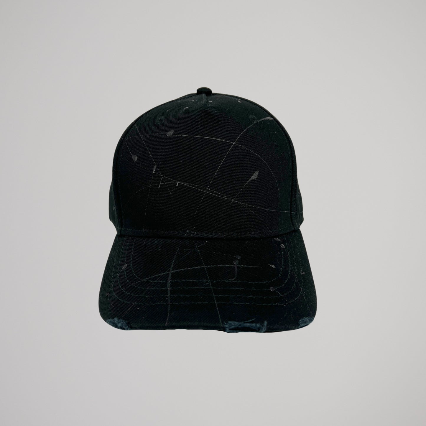 Cappellino Nero Schizzi Neri