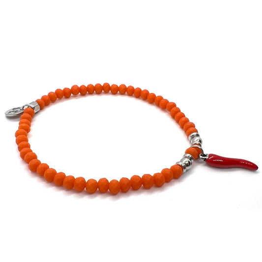 Bracciale "good luck!" arancione