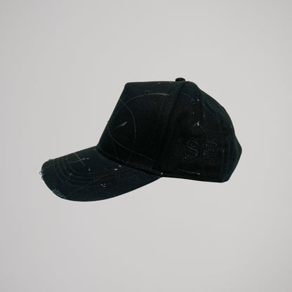 Cappellino Nero Schizzi Neri
