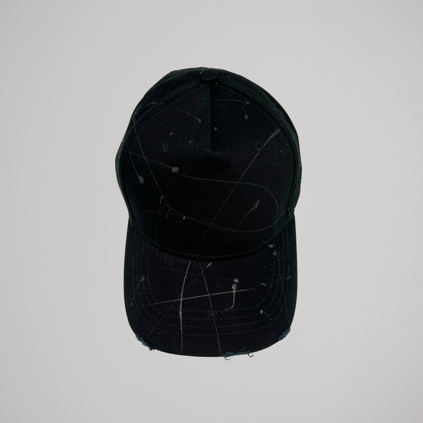Cappellino Nero Schizzi Neri