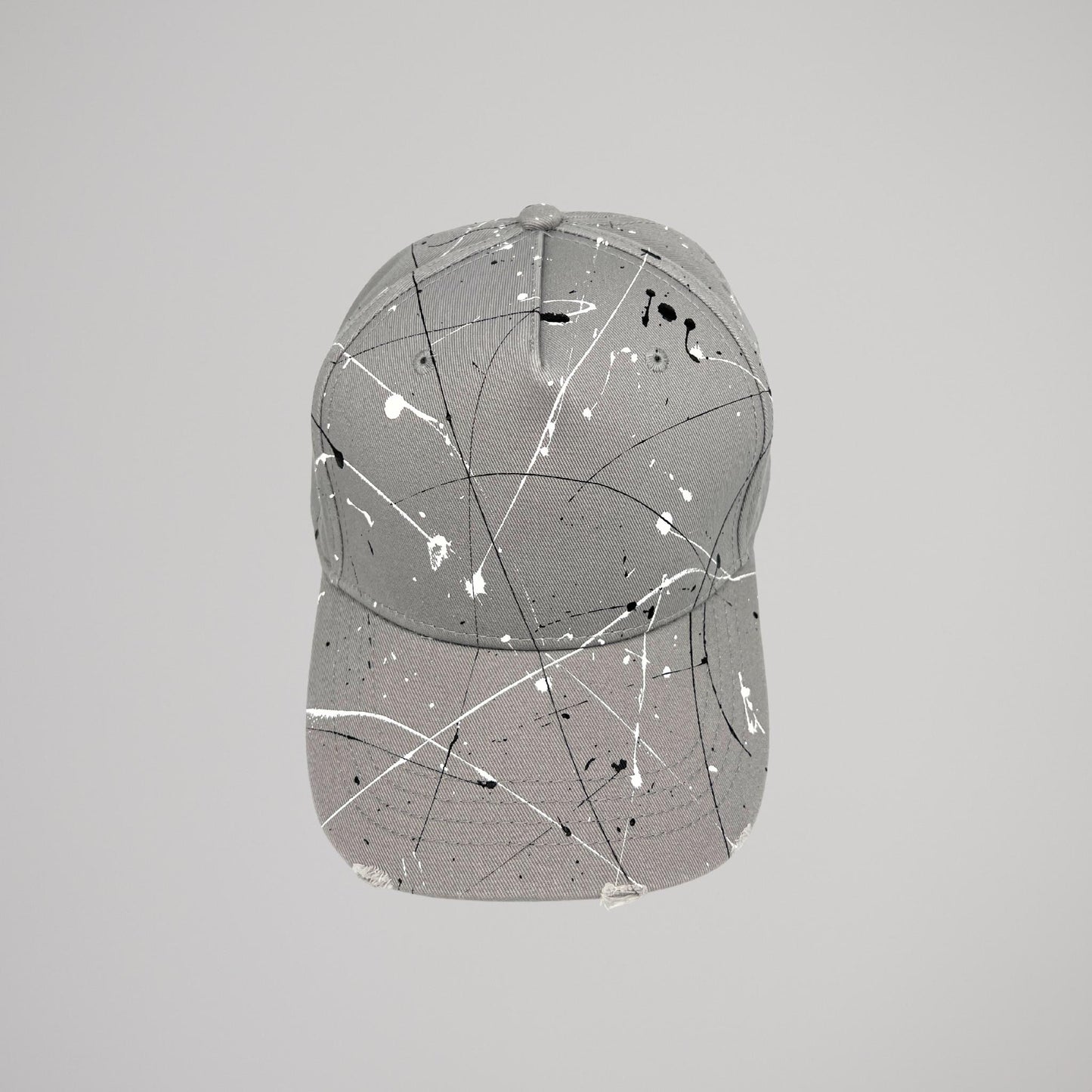 Cappellino Grigio Schizzi Bianchi e Neri