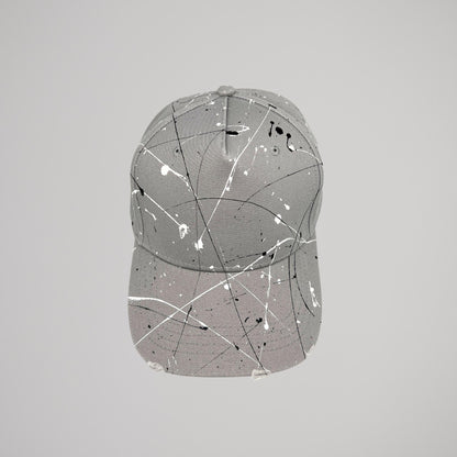 Cappellino Grigio Schizzi Bianchi e Neri