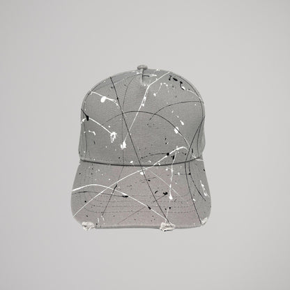 Cappellino Grigio Schizzi Bianchi e Neri