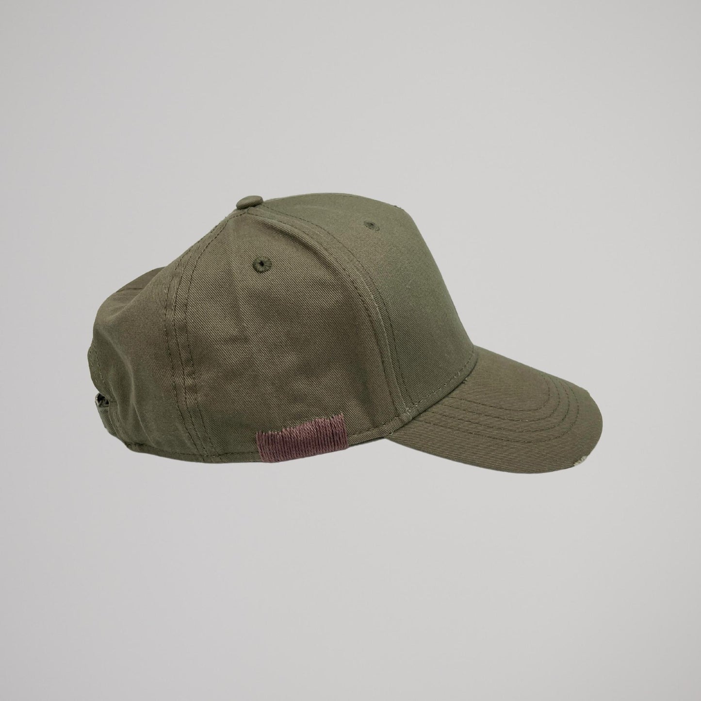 Cappellino Verde Ricamo Marrone