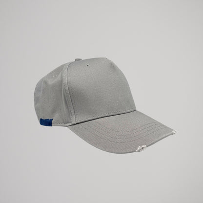 Cappellino Grigio Ricamo Blu