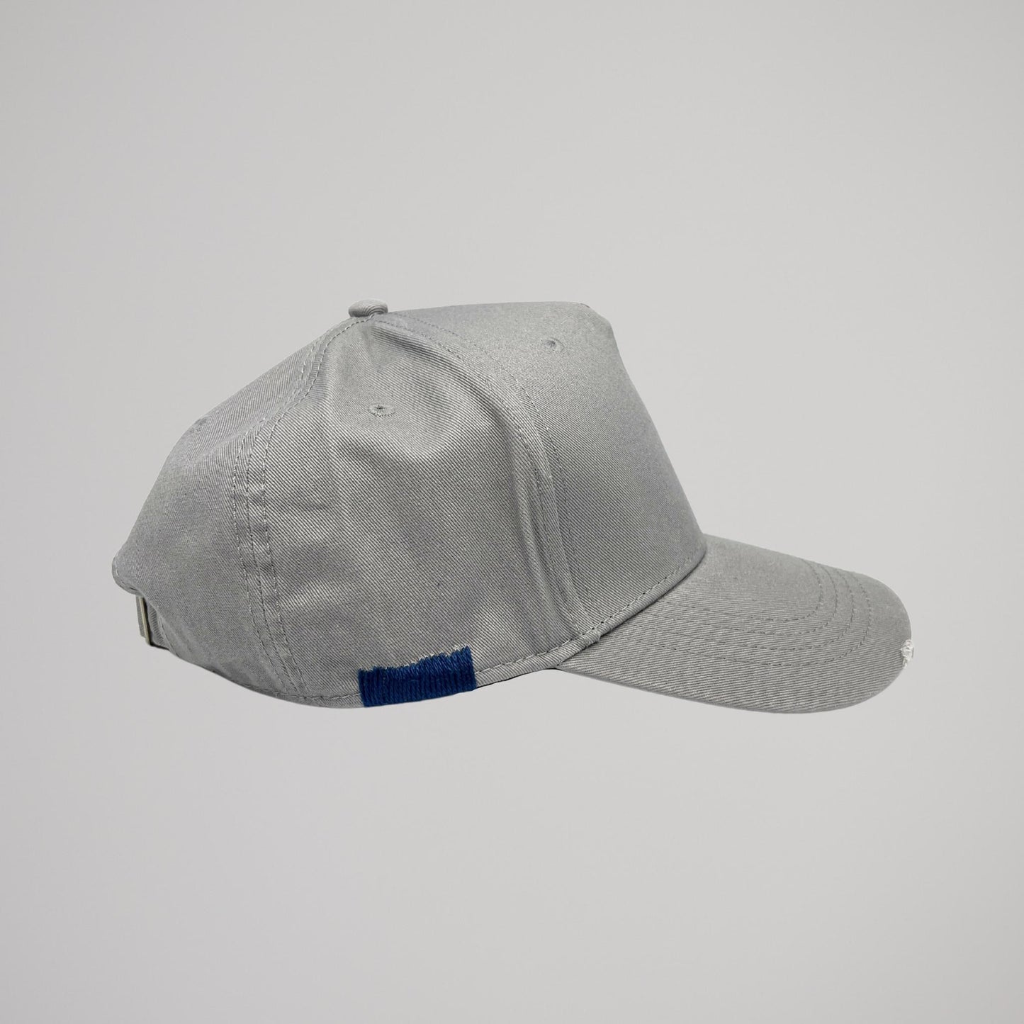Cappellino Grigio Ricamo Blu