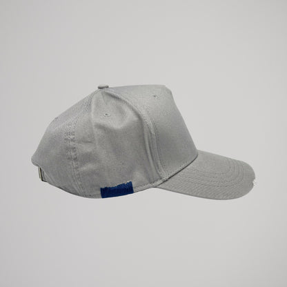 Cappellino Grigio Ricamo Blu