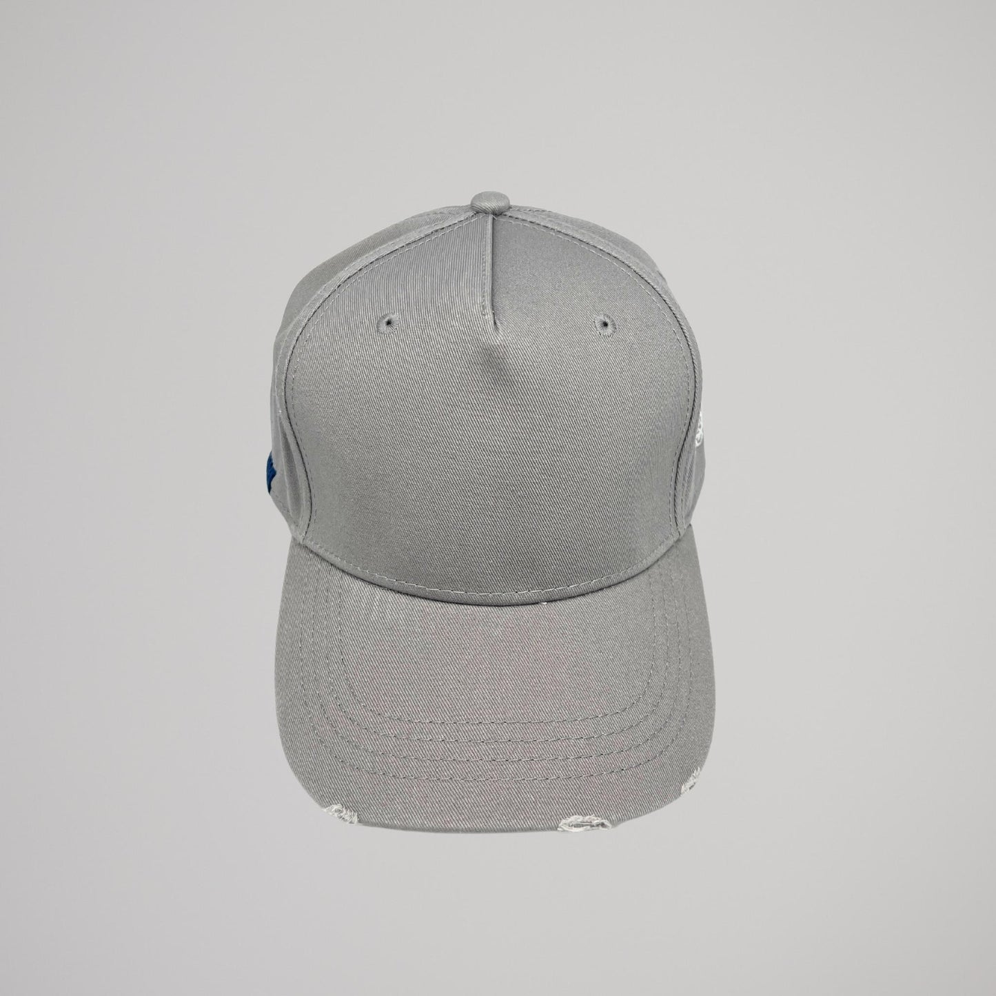 Cappellino Grigio Ricamo Blu