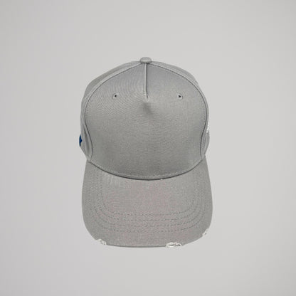 Cappellino Grigio Ricamo Blu